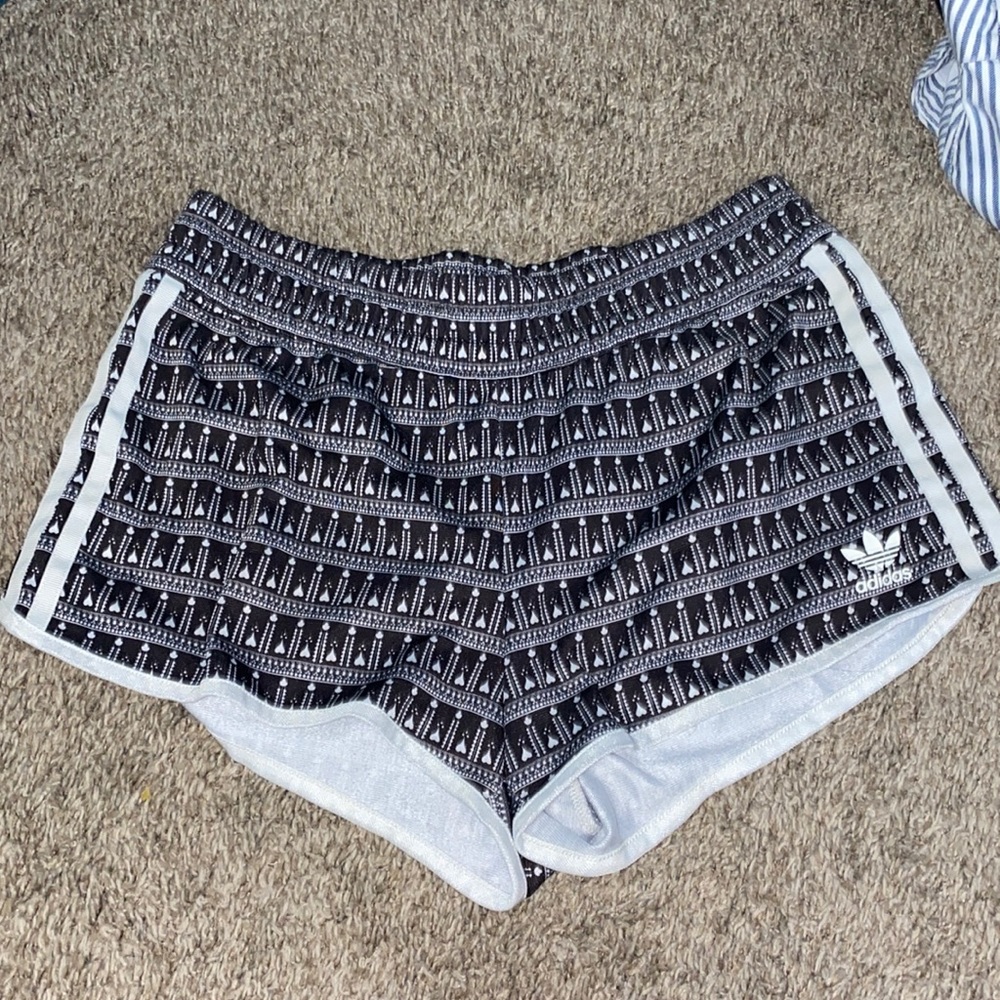 Black and white Adidas Shorts